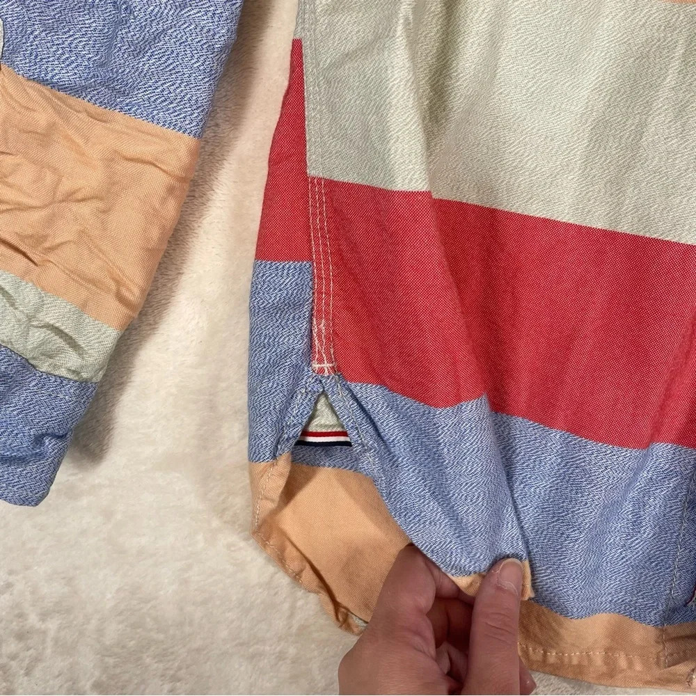 Tommy Hilfiger Color Block Striped Button Up Shir… - image 5